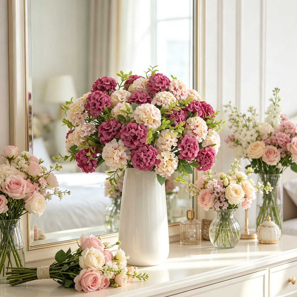 Artificial Silk Carnation Bouquet – Wedding & Home Décor Artificial Flower Bouquet Babs