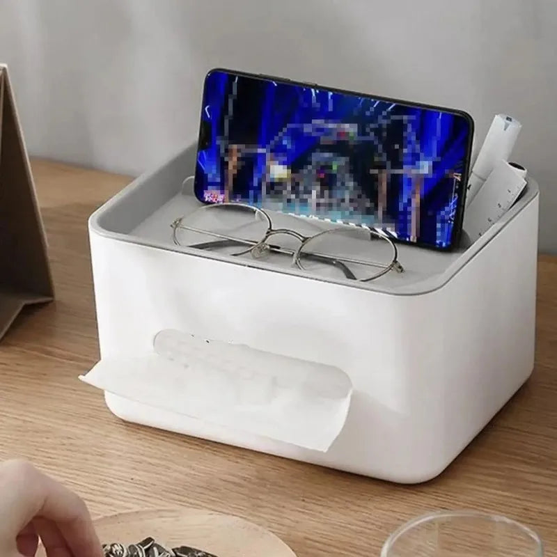 Multifunctional Tissue Box Desk Organizer & Remote Holder Desk Storage Organizer Babs