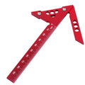 45/90° Center Finder Ruler – Carpenter Angle Marking Tool Carpenter Marking Ruler Babs Red
