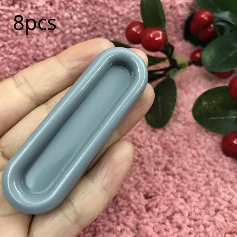 8-Pack Self-Adhesive Cabinet & Door Handles – Non-Slip Grip Cabinet Door Handle Babs Grey