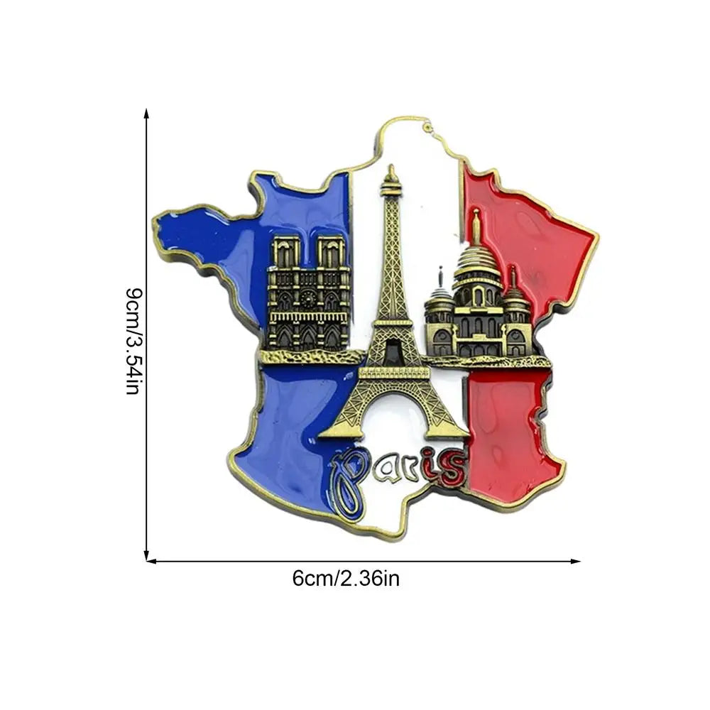 France Map Resin Fridge Magnet – Paris Travel Souvenir Decorative Fridge Magnet Babs 1pcs