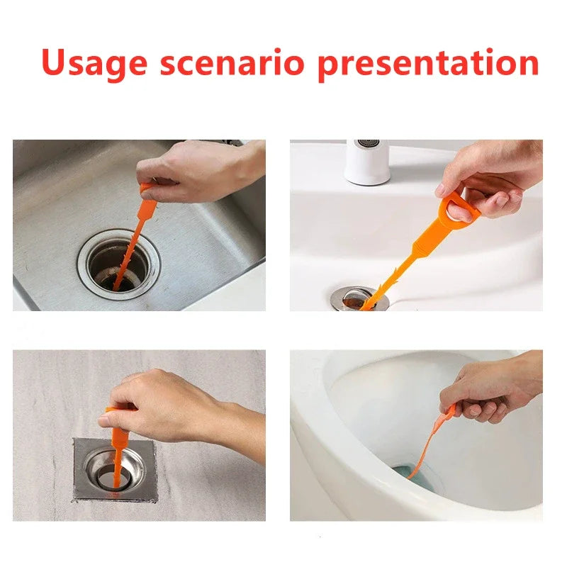 Drain Snake Hair Clog Remover – Sink & Shower Drain Tool Drain Cleaning Tool Babs