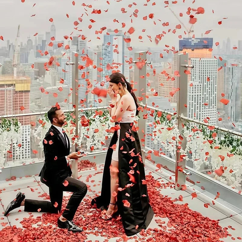 500/1000Pcs Silk Rose Petals for Wedding & Party Decor Artificial Flower Petals Babs