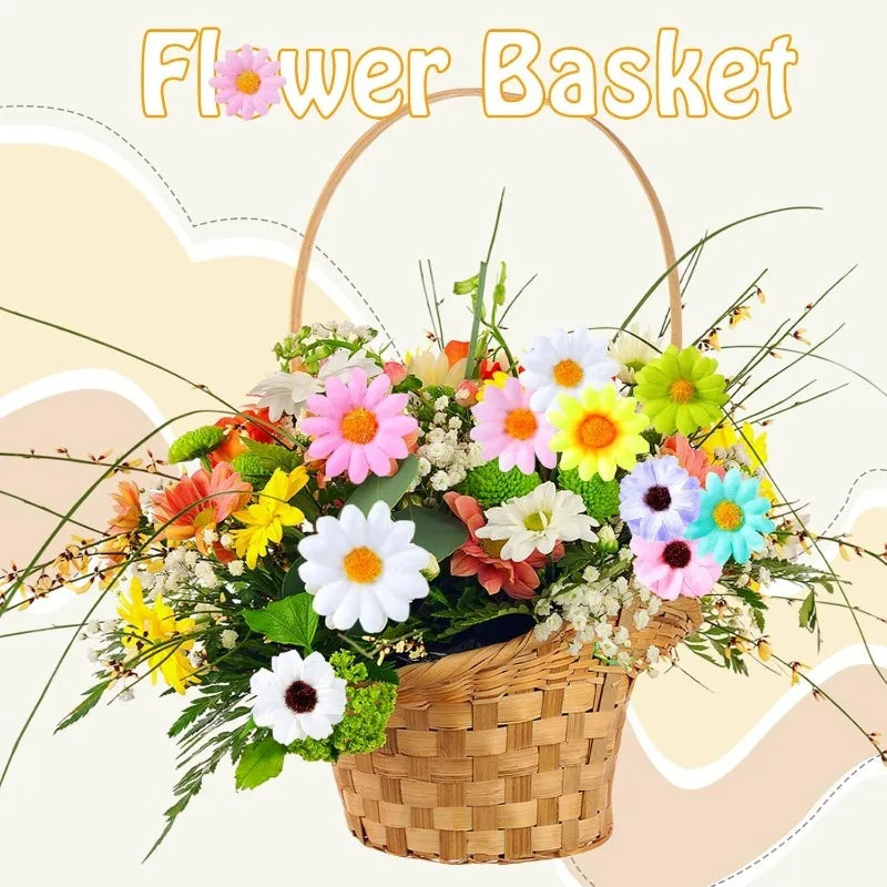 50/100Pcs Mini Artificial Silk Daisy Flower Heads – DIY Decor Artificial Silk Flowers Babs