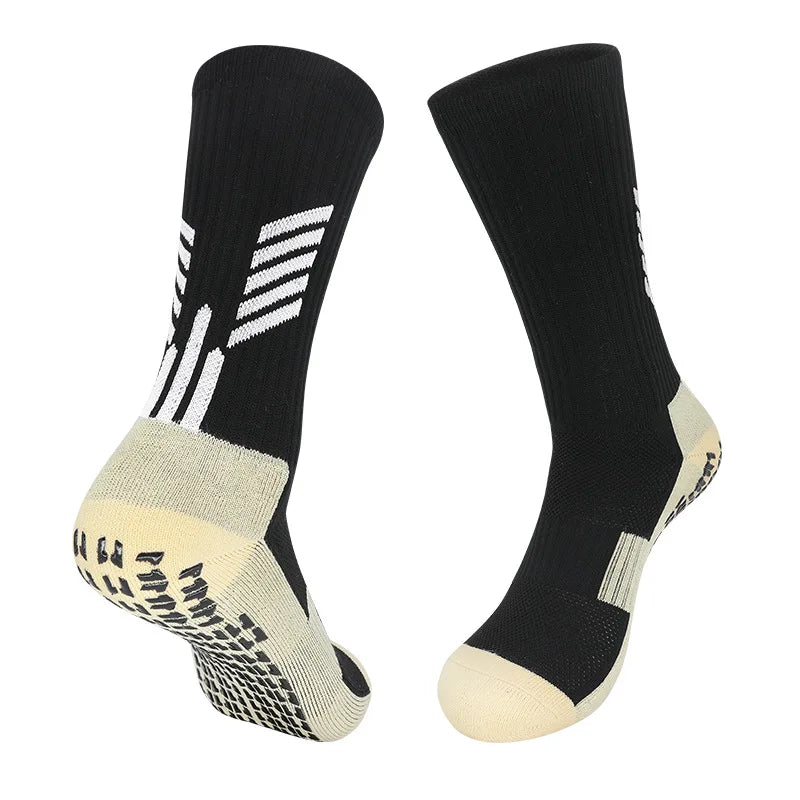 Non-Slip Soccer Socks – Grip Bottom Football Training Socks Football Training Socks Babs Black 38-44