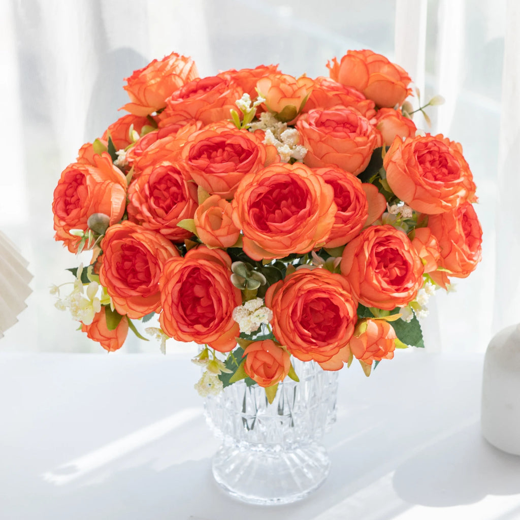 Artificial Silk White Peony Stems – Wedding & Home Décor Artificial Silk Flowers Babs