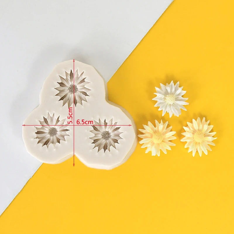 3D Mini Daisy Silicone Mold – Fondant & Chocolate Cake Decorating Silicone Baking Mold Babs Style4