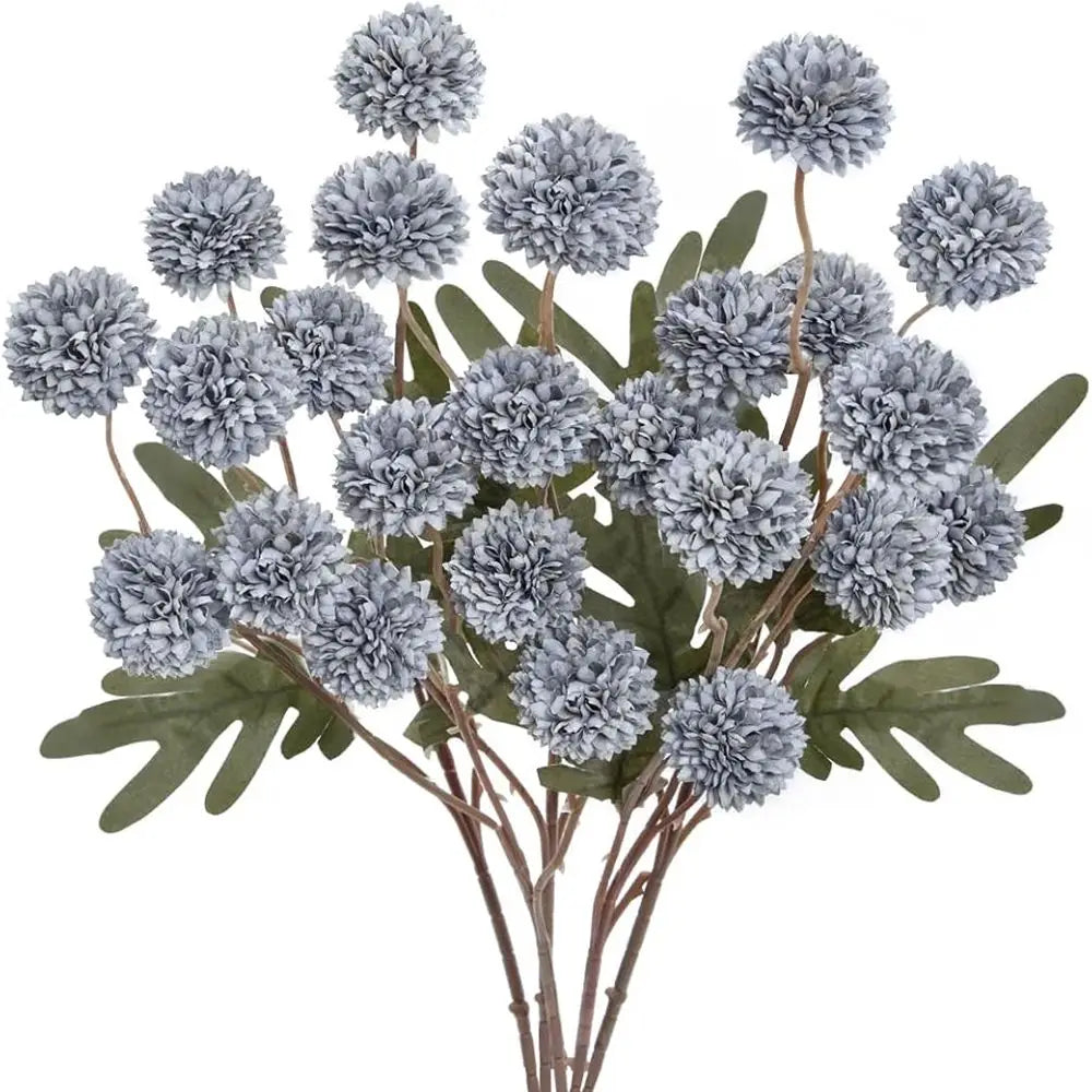 Artificial Silk Chrysanthemum Flowers – Bouquets & Home Décor Artificial Silk Flowers Babs Blue 1 pc