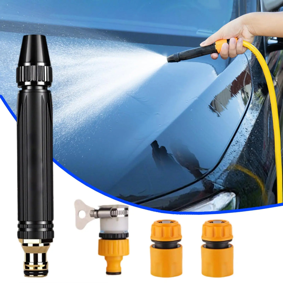 High Pressure Hose Nozzle – Car Wash & Garden Spray Gun Hose Spray Nozzle Babs