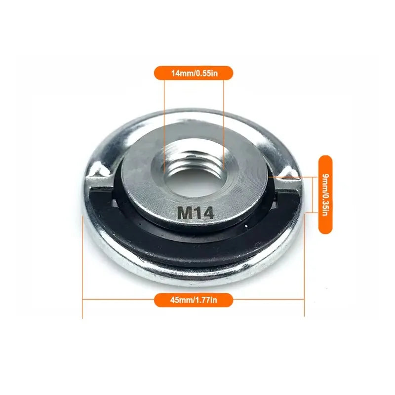 M14 Angle Grinder Quick Release Self-Locking Flange Nut Plate Grinder Flange Nut Babs