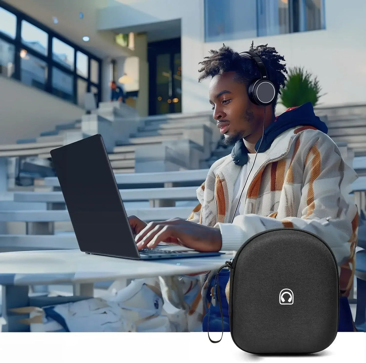 Headphone Storage Bag for Sony WH-CH520 – Hard Shell Case Headphone Storage Case Babs