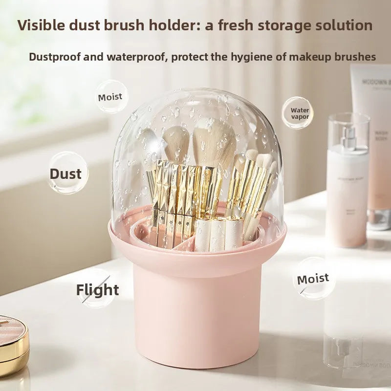 Makeup Organizer Box with Brush Holder & Dustproof Compartments Makeup Organizer Box Babs