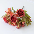 Silk Hydrangea Peony Artificial Flower Bouquet | Wedding Décor Artificial Flower Bouquet Babs color 3 3 pcs