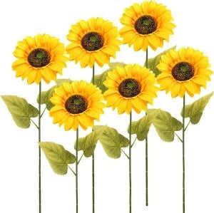 Artificial Silk Sunflowers – Wedding, Home & Garden Decor Artificial Silk Flowers Babs Gold 1 pc
