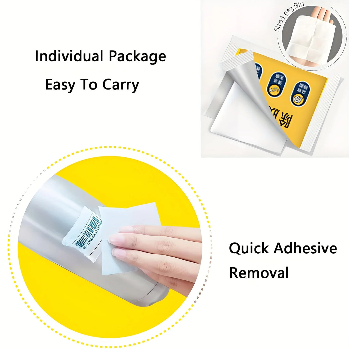 Disposable Adhesive Removal Wipes – Residue-Free Cleaner Adhesive Removal Wipes Babs