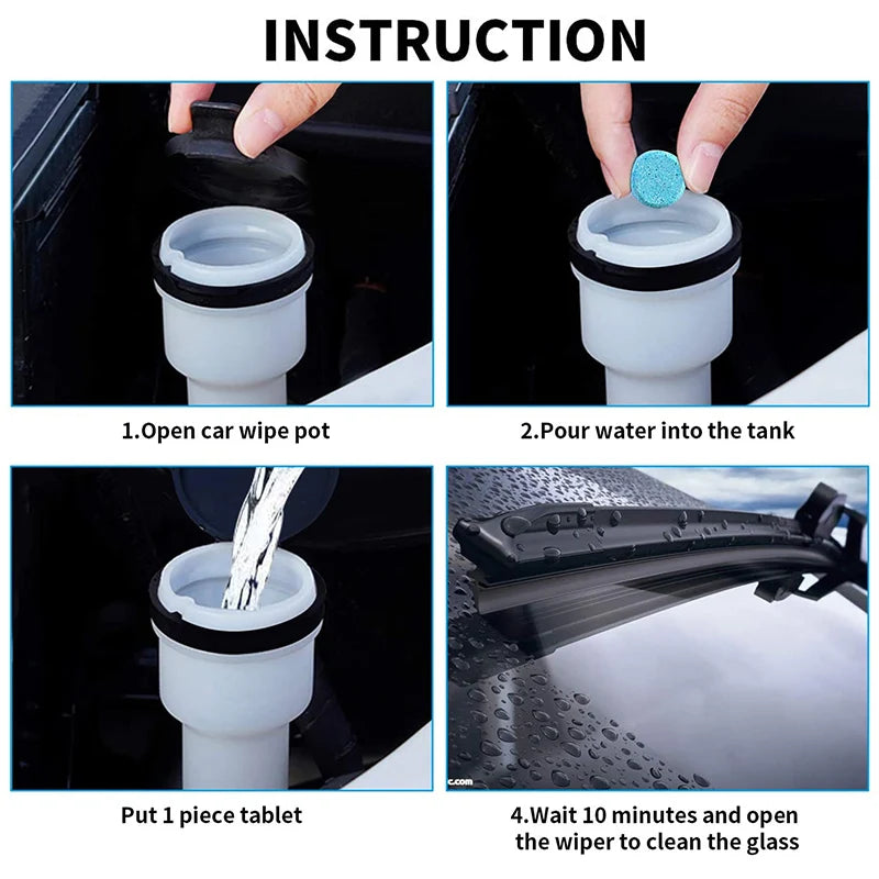 Effervescent Windshield Cleaner Tablets – Car Window Wash Windshield Cleaner Tablets Babs