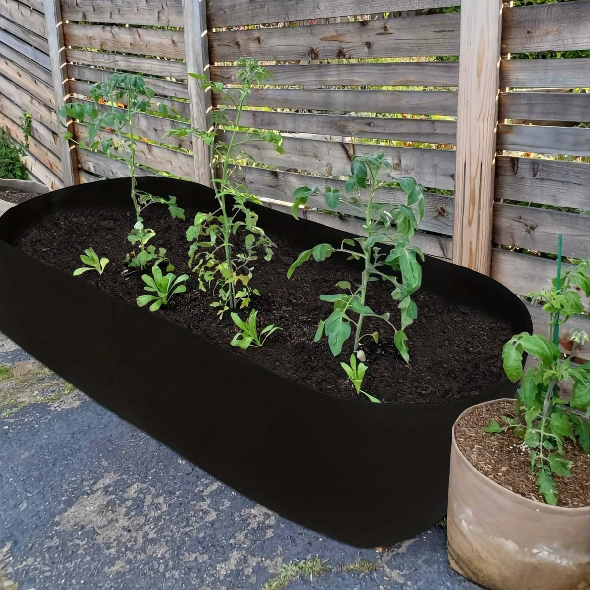 Breathable Fabric Raised Garden Bed | Rectangular Grow Bag Fabric Grow Bag Babs
