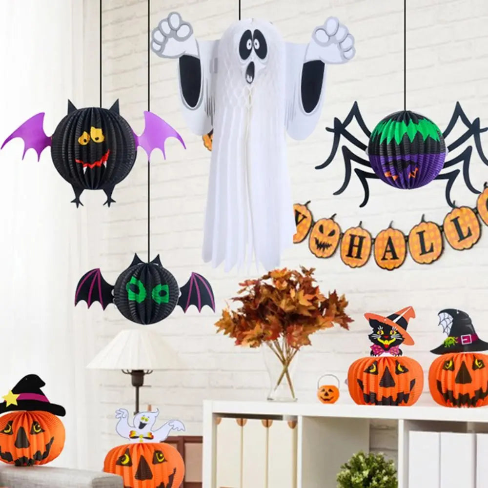 Halloween Paper Pendants – Bat, Ghost, Pumpkin Decorations Halloween Party Decoration Babs