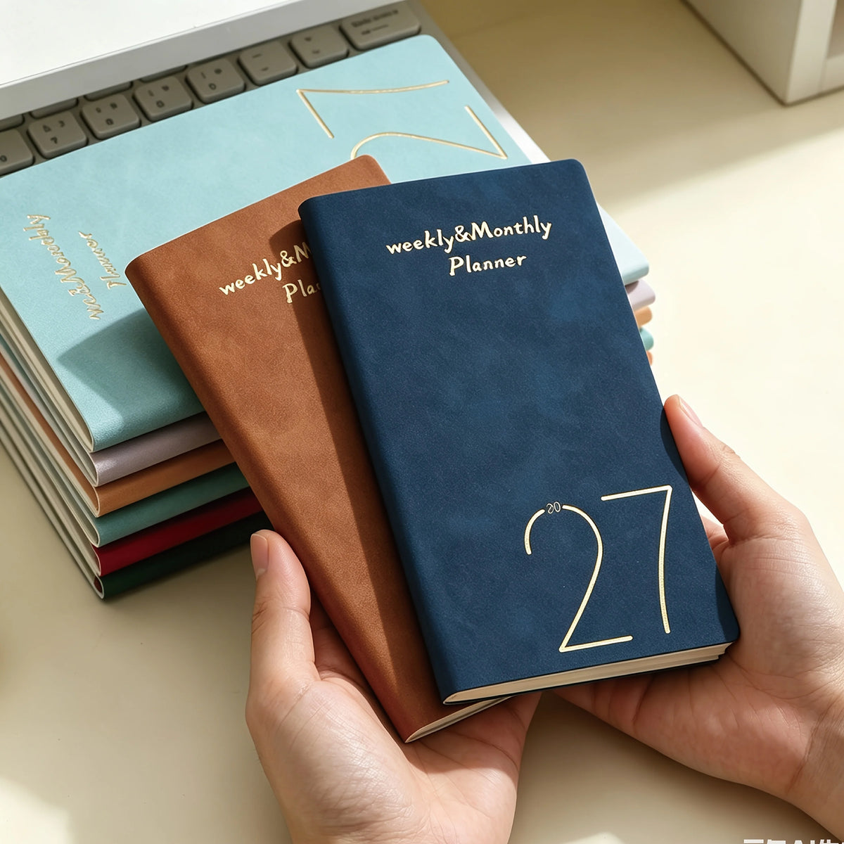 2027 Weekly Planner – Waterproof PU Leather Pocket Notebook Weekly Planner Notebook Babs