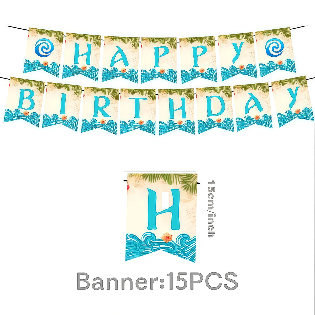 Ocean Theme Birthday Party Kit – Plates, Cups & Balloons Party Tableware Kit Babs 1set banner