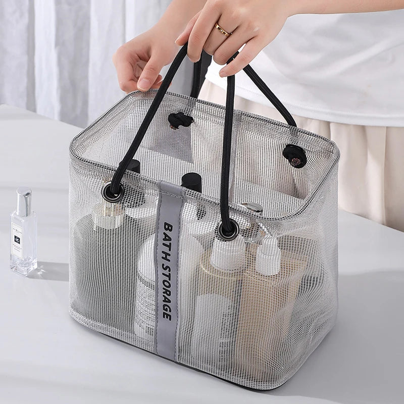 Mesh Shower Caddy Tote – Travel Toiletry & Makeup Organizer Toiletry Organizer Bag Babs