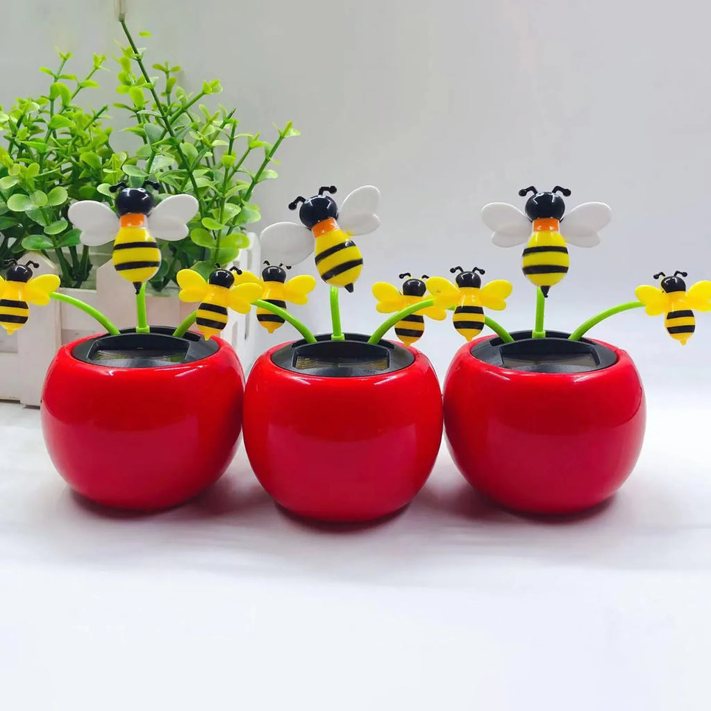 Solar Dancing Flower Toy – Sunflower Bee Butterfly Desk Decor Solar Dancing Toy Babs