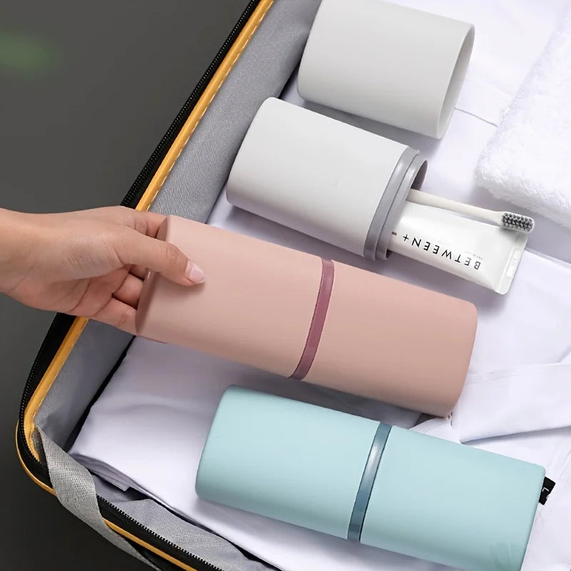 Portable Travel Toothbrush Holder Case & Mouthwash Cup Toothbrush Travel Case Babs
