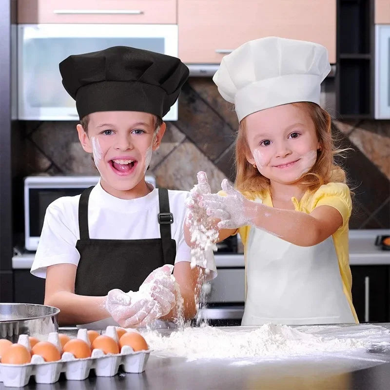 Kids Chef Apron & Hat Set – Kitchen Craft Painting PVC Apron Kids Chef Apron Set Babs