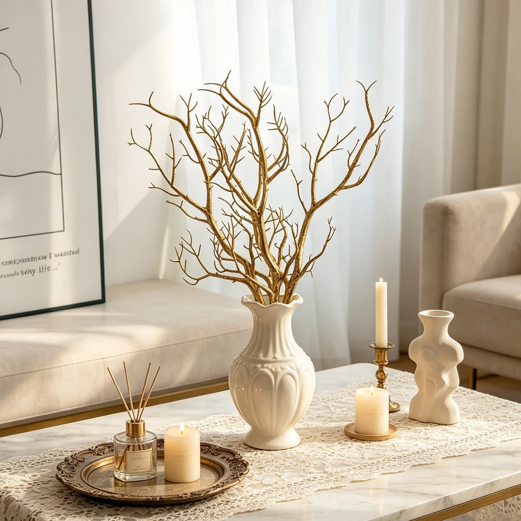 Artificial Tree Branches for Vase, Wedding & Home Decor – 5/10 Pcs Artificial Plant Branches Babs