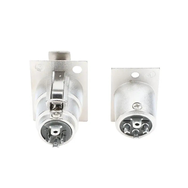 4Pcs 3-Pin XLR Panel Mount Connectors – 2 Male + 2 Female XLR Panel Connector Babs