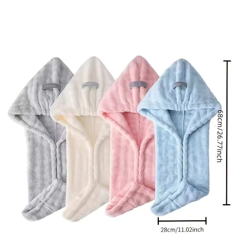 Wide-Tail Hair Towel Turban – Super Absorbent & Quick-Dry Hair Towel Turban Babs