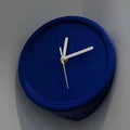 Silent Corner Wall Clock | Modern 3D Art Home Décor Wall Clock Babs Dark Blue