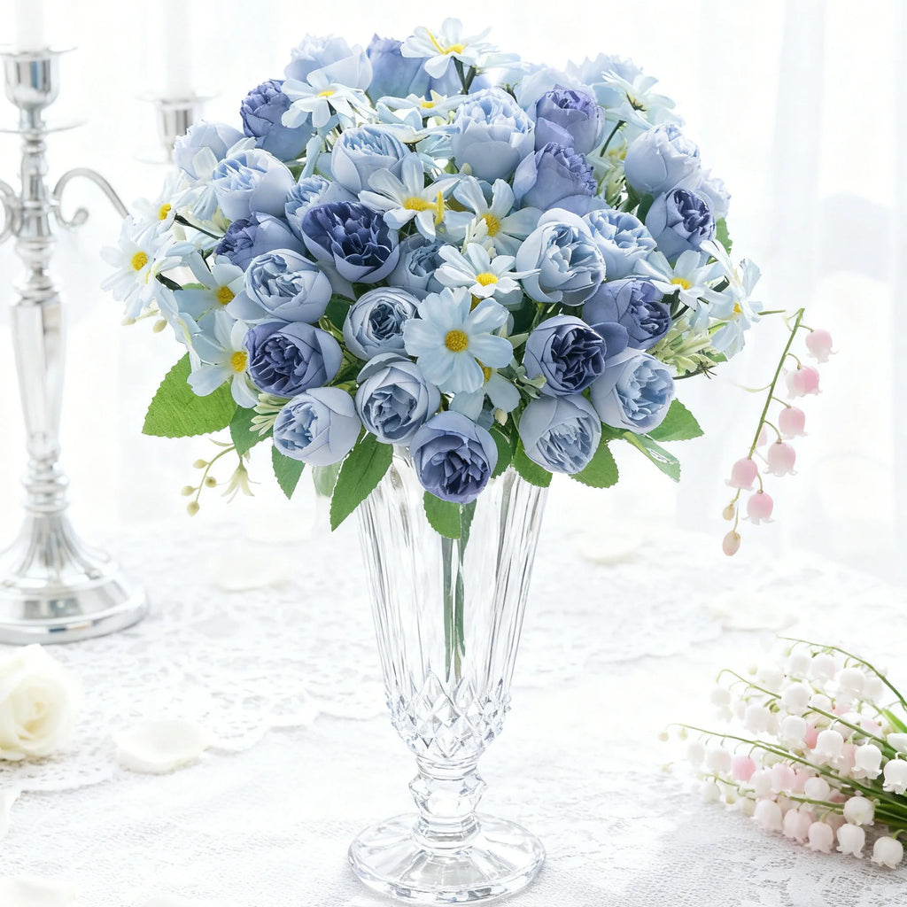Silk Rose Artificial Flower Bouquet – Wedding & Home Décor Artificial Flower Bouquet Babs
