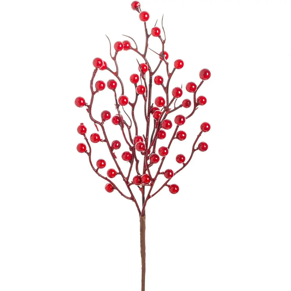 Artificial Holly Berry Branch | Christmas & Home Décor Artificial Plant Branch Babs Style 4 1 PC