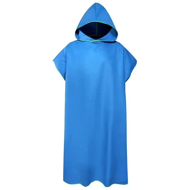 Surf Poncho Hooded Changing Robe | Quick-Dry Microfiber Towel Surf Changing Robe Babs Blue