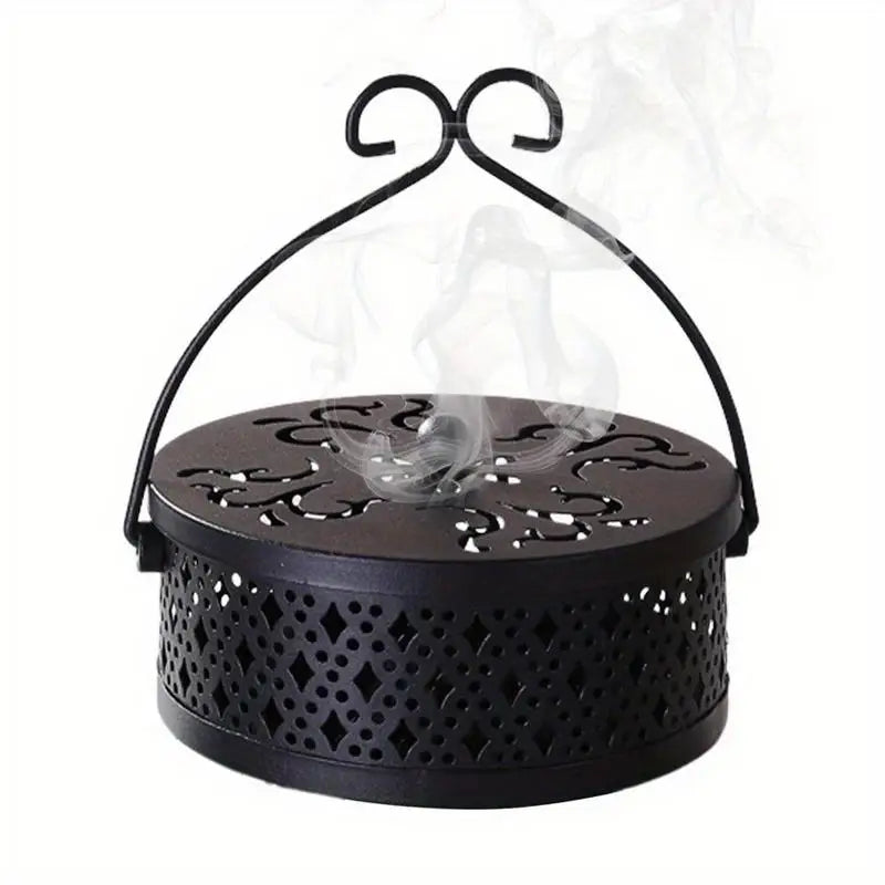 Metal Round Incense Holder & Mosquito Coil Rack | Heat Resistant Incense Coil Holder Babs