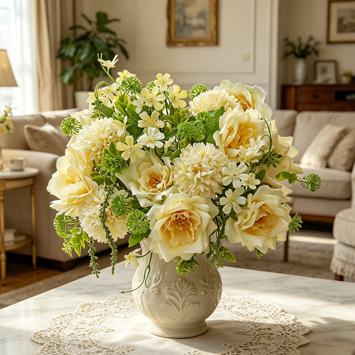 Silk Artificial Rose Bouquet | Wedding & Home Decor Nordic Style Artificial Flower Bouquet Babs