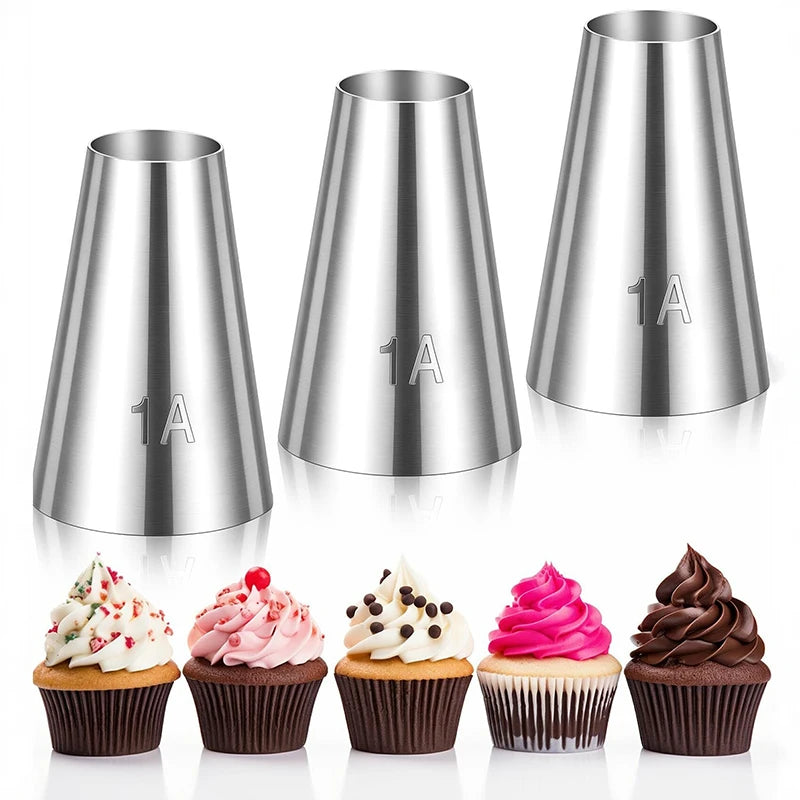 Large Stainless Steel Pastry Nozzles – Flower Decorating Tips Pastry Decorating Tips Babs