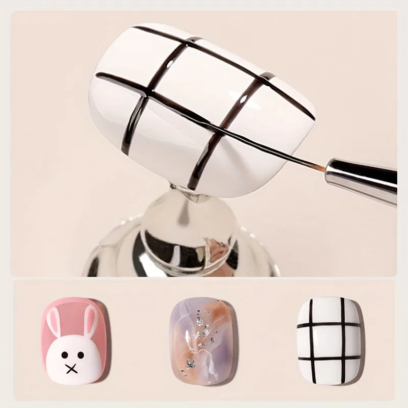 6-Piece Golden Fine Tip Paint Brushes – Art & Nail Design Set Fine Tip Paint Brushes Babs