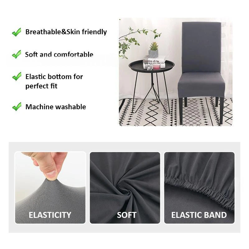 Elastic Stretch Chair Cover – Dining, Banquet & Office Slipcover Chair Cover Slipcover Babs