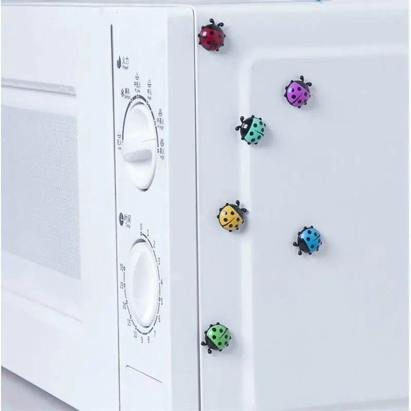 6-Pack Mini Ladybug Fridge Magnets – Cute Cartoon Home Décor Decorative Fridge Magnets Babs 6pcs