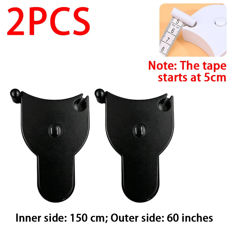 Portable Soft Measuring Tape – Retractable 1.5M Mini Ruler Soft Measuring Tape Babs 2pcs Black inch-cm