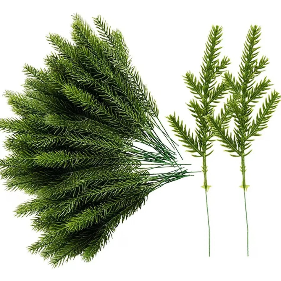 40/80 Pcs Artificial Pine Branches – Christmas & Holiday Decor Artificial Pine Branches Babs