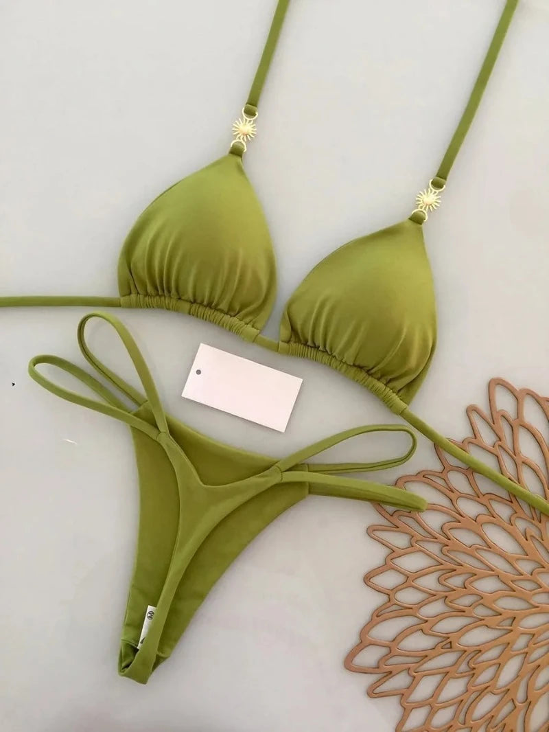 Women's Push Up Micro Bikini Set – Brazilian String Swimwear Women's Bikini Set Babs