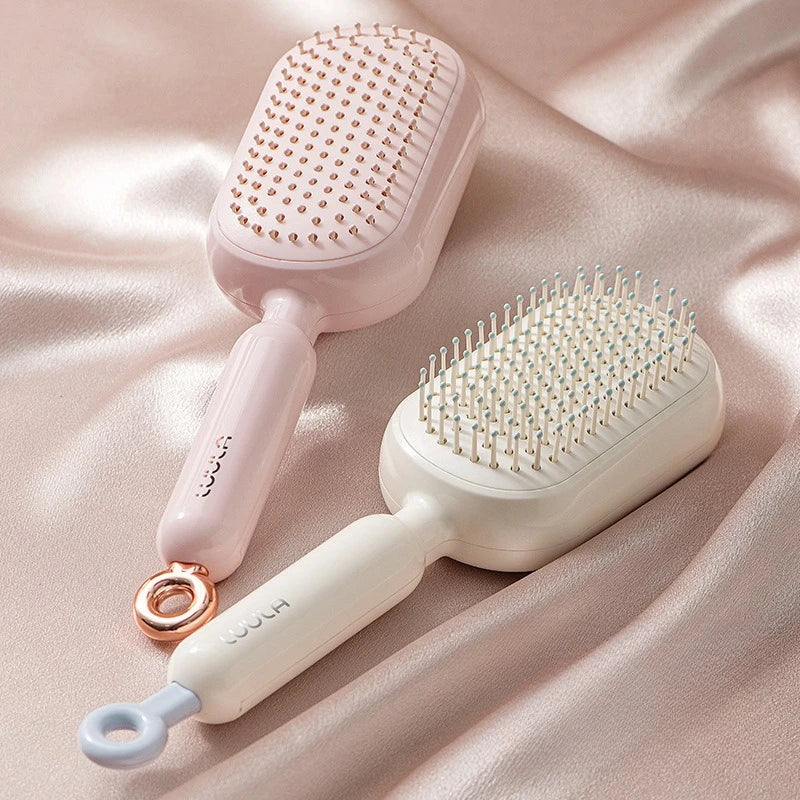 Retractable Air Cushion Comb – 133 Teeth & One-Click Clean Air Cushion Comb Babs