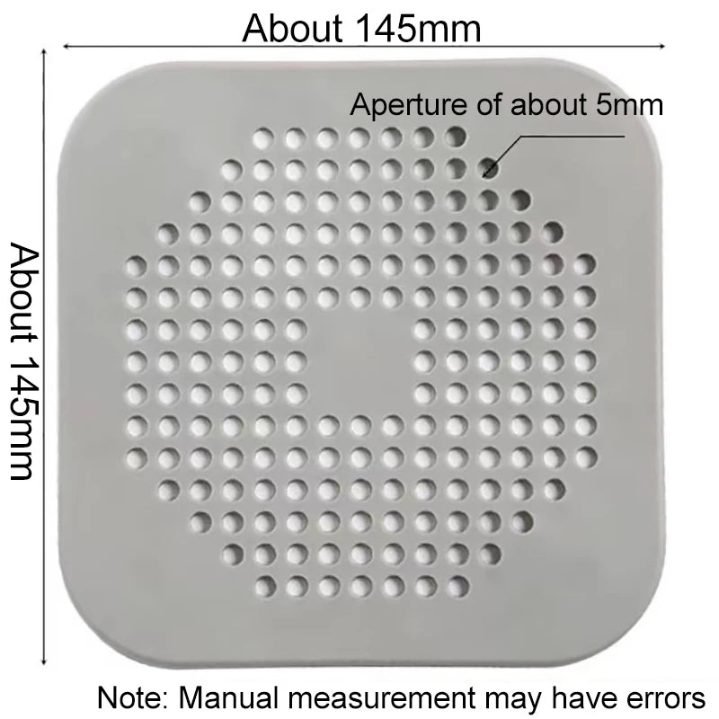 Silicone Shower Drain Hair Catcher & Sink Strainer Filter Drain Hair Strainer Babs 1-Dark Grey