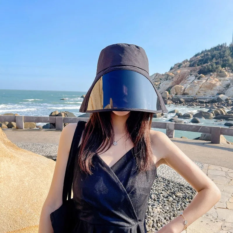 Wide Brim Full Face Bucket Hat – Women's Summer Sun Hat Wide Brim Sun Hat Babs