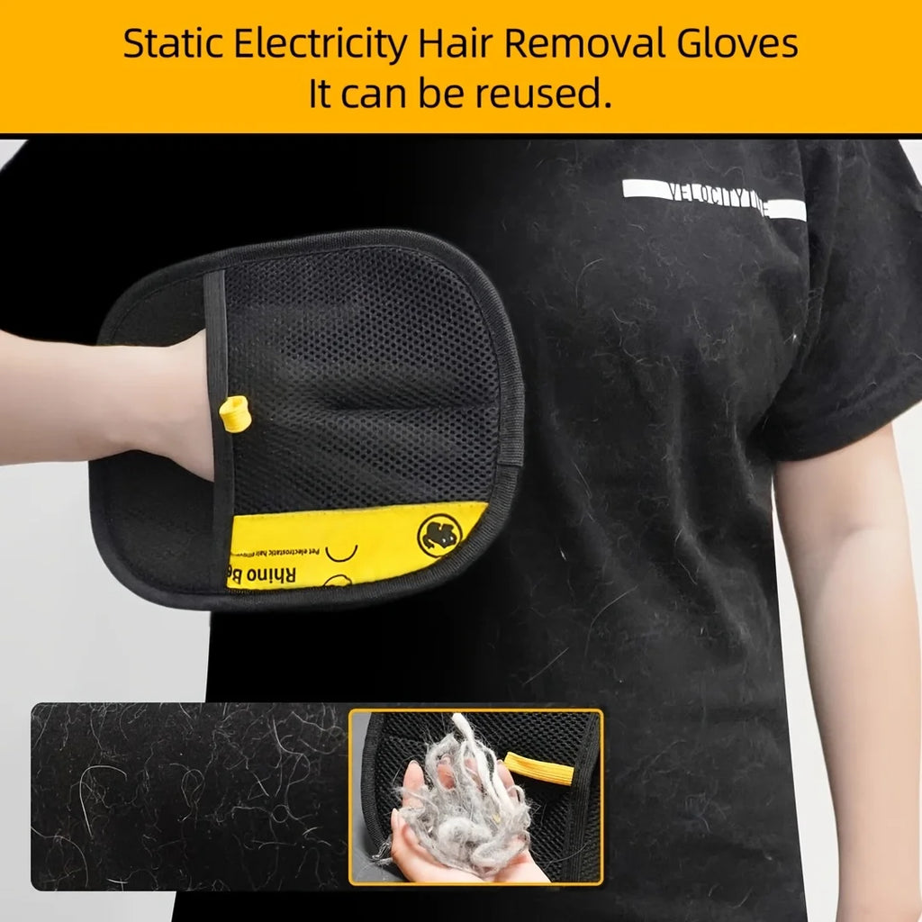 Pet Hair Removal Gloves – Cat & Dog Grooming for Sofa & Clothes Pet Grooming Gloves Babs