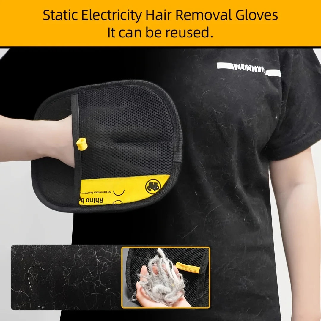 Pet Hair Removal Gloves – Cat & Dog Grooming for Sofa & Clothes Pet Grooming Gloves Babs