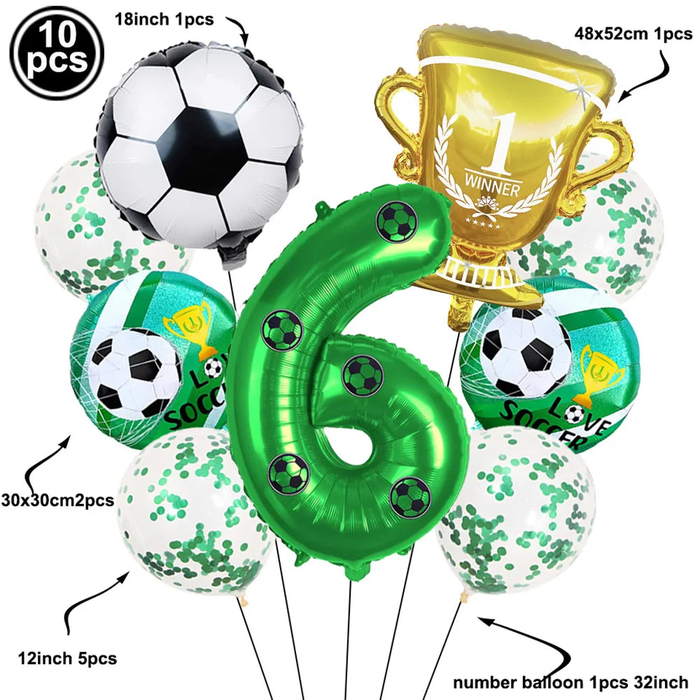 Soccer Party Balloon Kit – Football Birthday Decoration Set
